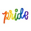 LGBT pride pixel art on white background. template for poster, social network, banner, cards. word PRIDE for poster. LGBTQ love symbol background. Concept design.