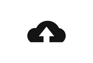 Cloud upload icon.  Vector illustration for graphic design, Web, UI, app.