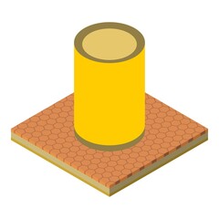 Poster - Trashcan icon. Isometric illustration of trashcan vector icon for web