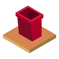 Poster - Dumpster icon. Isometric illustration of dumpster vector icon for web