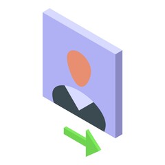 Poster - Delete user find icon. Isometric of Delete user find vector icon for web design isolated on white background