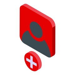 Poster - Delete user person icon. Isometric of Delete user person vector icon for web design isolated on white background