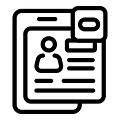 Poster - Blacklist web icon. Outline Blacklist web vector icon for web design isolated on white background