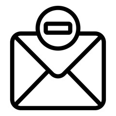 Poster - Blacklist mail icon. Outline Blacklist mail vector icon for web design isolated on white background
