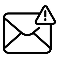 Poster - Blacklist important mail icon. Outline Blacklist important mail vector icon for web design isolated on white background