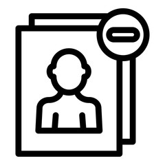 Poster - Blacklist photo icon. Outline Blacklist photo vector icon for web design isolated on white background