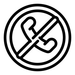Poster - Blacklist reject call icon. Outline Blacklist reject call vector icon for web design isolated on white background
