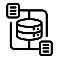 Poster - File server data icon. Outline File server data vector icon for web design isolated on white background