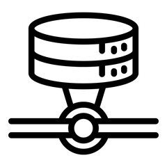 Poster - network server icon. outline network server vector icon for web design isolated on white background