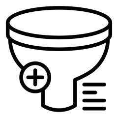 Poster - Funnel search icon. Outline Funnel search vector icon for web design isolated on white background