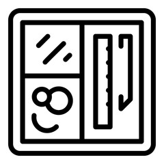 Poster - haberdashery instrument icon. outline haberdashery instrument vector icon for web design isolated on
