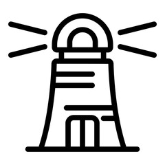 Poster - Brainstorming lighthouse icon. Outline Brainstorming lighthouse vector icon for web design isolated on white background