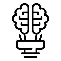 Poster - energy smart lightbulb icon. outline energy smart lightbulb vector icon for web design isolated on w