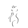 © Effrosyni  - woman line art silhouette icon illustration logo design