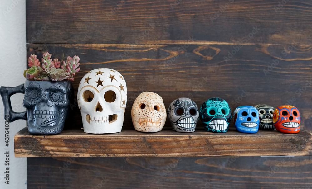 メキシコお土産 がいこつ メキシコ土産＊メキシコタイル おしゃれな