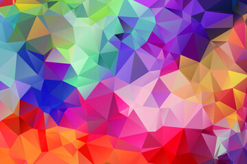 Sticker - colorful low poly background