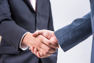 Wall Mural - Business handshake after success deal with cooperation at meeting