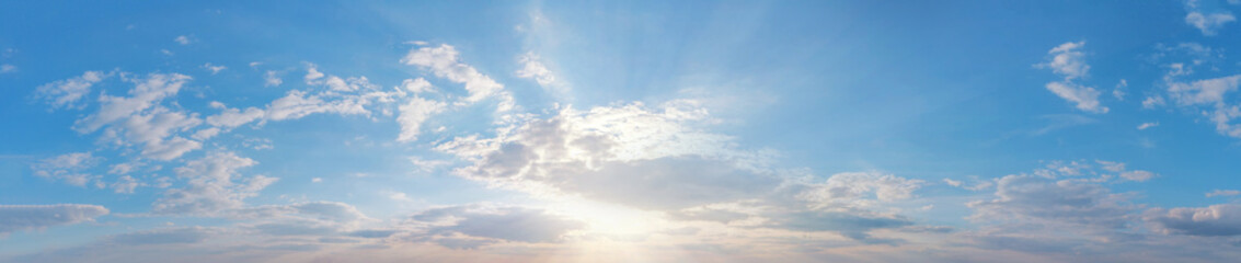 Wall Mural - panorama of blue sky with dark clouds