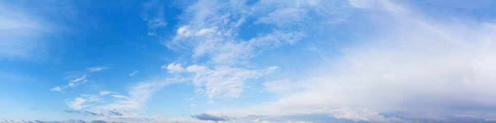 Wall Mural - panorama of cloudy blue day sky
