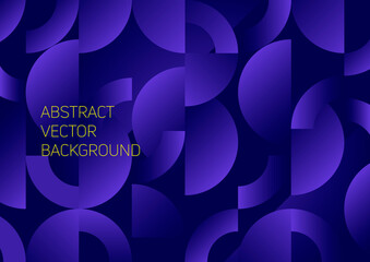 Wall Mural - Horizontal abstract blue color template with graphic elements. Vector illustration.