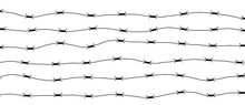 Barbed Wire Isolated On White Vector