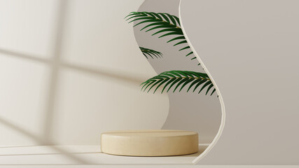 Poster - 3d rendering of abstract background. podium for show product. blank scene showcase mockup with empty