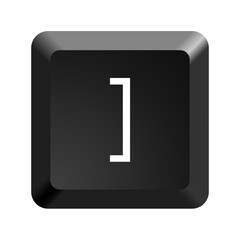 Fototapete - Button with symbol close or right square bracket. Icon Vector Illustration. 