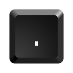 Fototapete - Button with symbol period, dot. Icon Vector Illustration. 