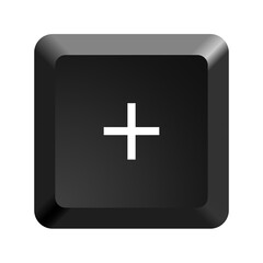 Fototapete - Button with symbol plus. Icon Vector Illustration. 