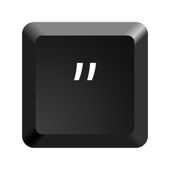 Fototapete - Button with symbol quote, quotation mark. Icon Vector Illustration. 