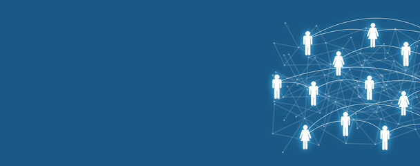 Poster - people business connection. social network. communication