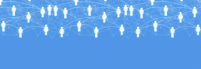 Poster - people business connection. social network. communication