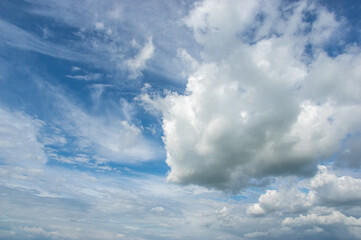 Wall Mural - beautiful summer landscape, storm clouds