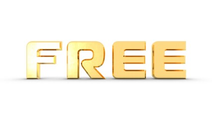 Poster - Yellow or gold 3D text 