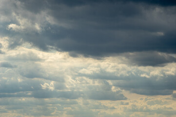 Wall Mural - beautiful summer landscape, storm clouds