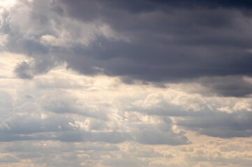 Wall Mural - beautiful summer landscape, storm clouds