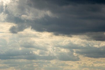 Wall Mural - beautiful summer landscape, storm clouds