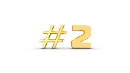Poster - 3d gold text, numbering. 