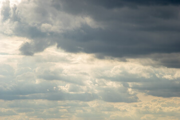 Wall Mural - beautiful summer landscape, storm clouds