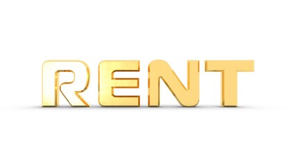 Poster - Yellow or gold 3D text 