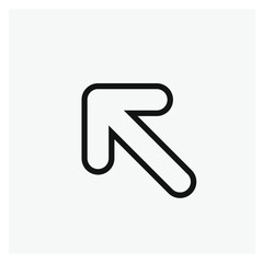 Poster - Left arrow vector icon. Editable stroke. Symbol in Line Art Style for Design, Presentation, Website or Apps Elements, Logo. Pixel vector graphics - Vector