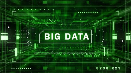 Aufkleber - Big data cloud computing technology digital data network future background, Modern and great for displaying technology