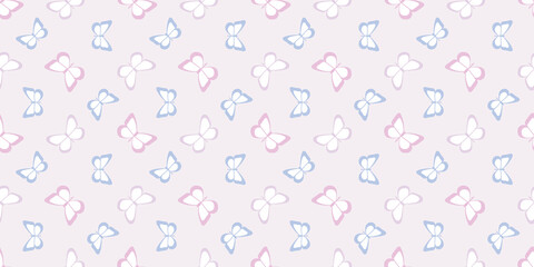 Poster - Butterfly seamless repeat pattern background