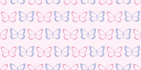 Poster - Butterfly seamless repeat pattern background
