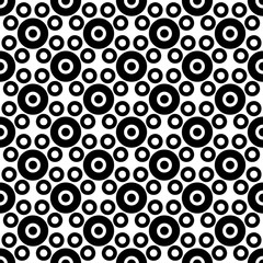 Aufkleber - circles pattern. vector black circles ornament. seamless black round shapes.
