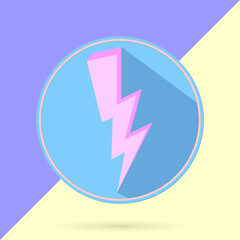 Wall Mural - Lightning bolt, power icon, graphic design template, electric sign, vector illustration