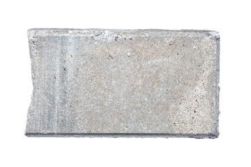Poster - piece of concrete tile isolated on a white background