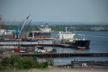 cargo ship in port