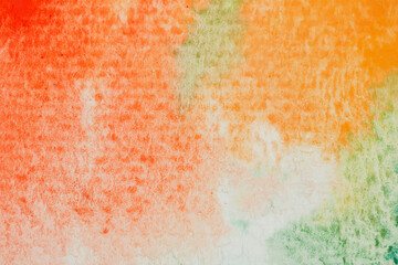 Abstract Orange and yellow watercolor on paper background