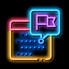 Poster - Calendar Date neon light sign vector. Glowing bright icon Calendar Date sign. transparent symbol illustration
